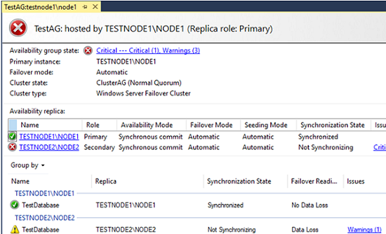 availability group fails