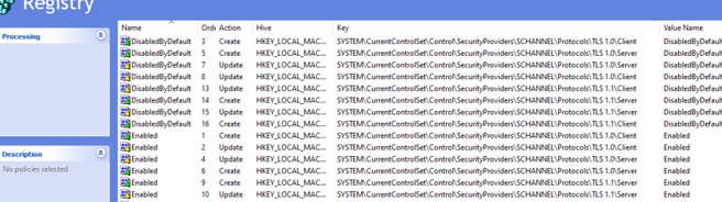 disable tls 1.0 and 1.2 via gpo