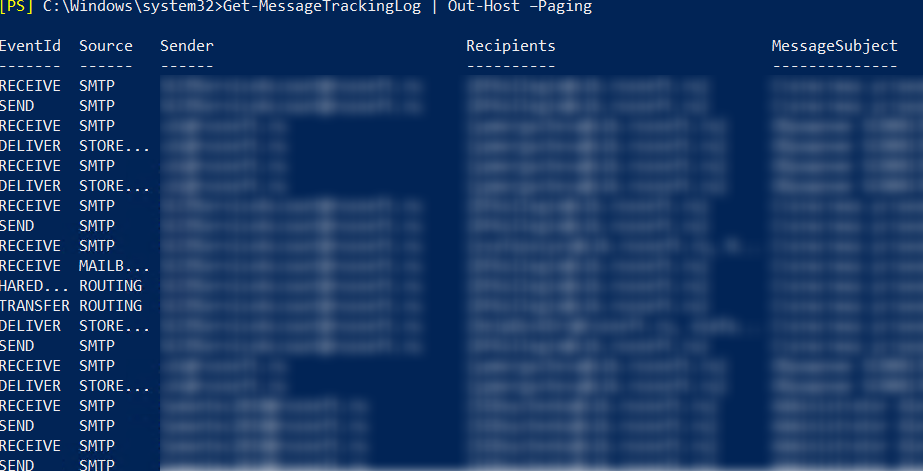 Get-MessageTrackingLog - powershell cmdlet to Search Message Tracking Logs by Sender or Recipient