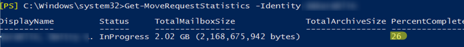 Get-MoveRequestStatistics - monitoring exchange mailbox moves 