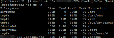 mount nfs share fstab on linux