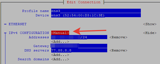 set an ip address manually on centos