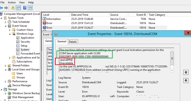 Source: DistributedCOM Event ID: 10016 The machine-default permission settings do not grant Local Activation permission for the COM Server application