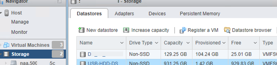 usb stick as a vmfs datastore on vmware esxi