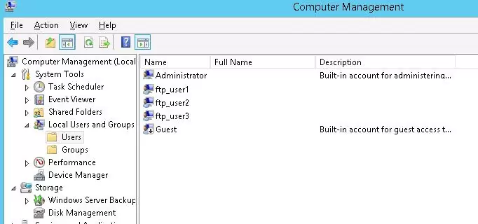 computer managment console