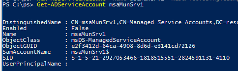 Get-ADServiceAccount 