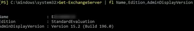 get-exchnageserver version and edition with powershell