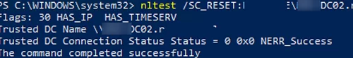 nltest - change logon server in windows