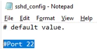 %programdata%\ssh\sshd_config file in windows