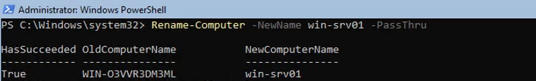 Rename-Computer powershell