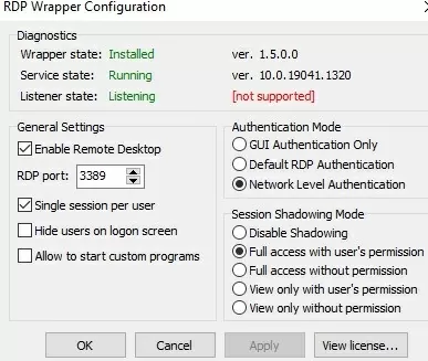 windows 10: rdp wrapper not supported issue